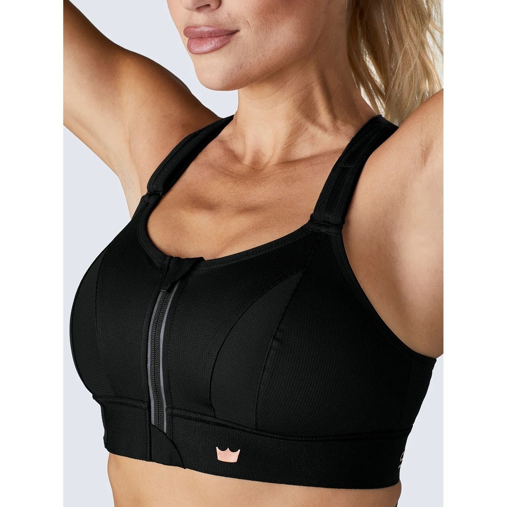 SHEFIT FLEX 4Luxe Sports Bra Black Supportive Fitness Activewear Medium Impact